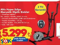 ALTİS HYPER ECLİPS MANYETİK ELİPTİK BİSİKLET